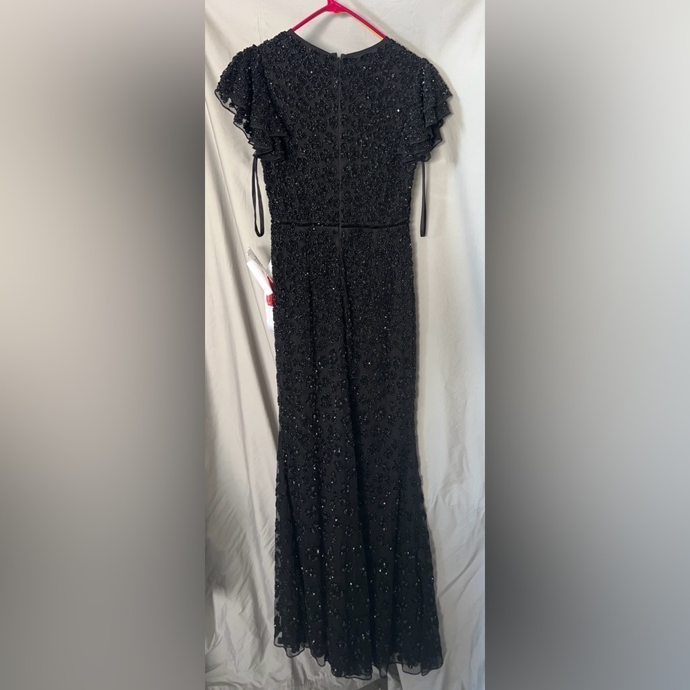 Mac Duggal 10748 NWOT HIGH NECK FLUTTER CAP SLEEVE GOWN - Picture 5 of 7